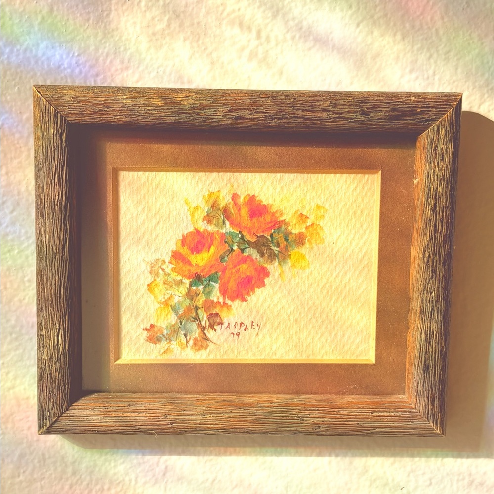 Vintage Framed Watercolor